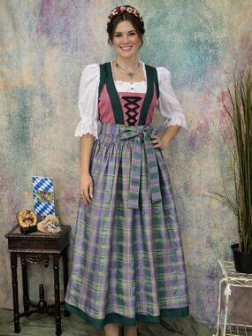 NWT📌Original traditional high-quality Bavarian Dirndl with Apron & Blouse